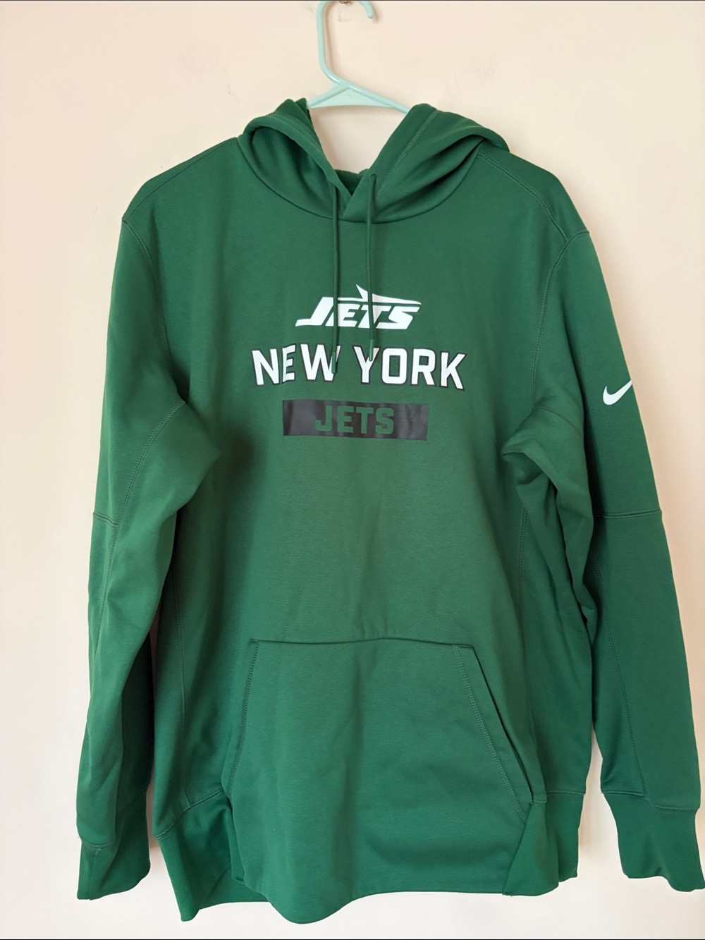 Nike Dri Fit NY Jets green hoodie sweatshirt